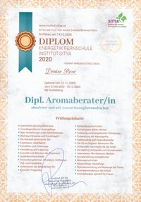 Zertifikat Dipl. Aromaberaterin